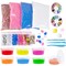 Kids Slime Kit with Foam Beads, Acrylic Rocks, Fruit Slices, Confetti (25 Pieces)